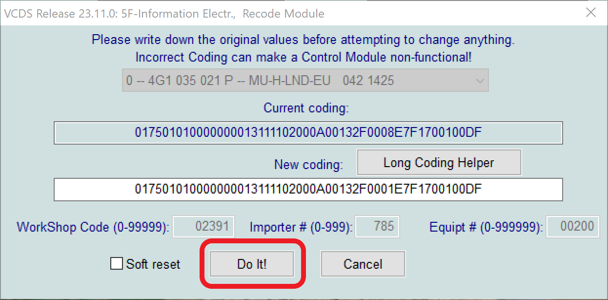 IE Long Coding Result