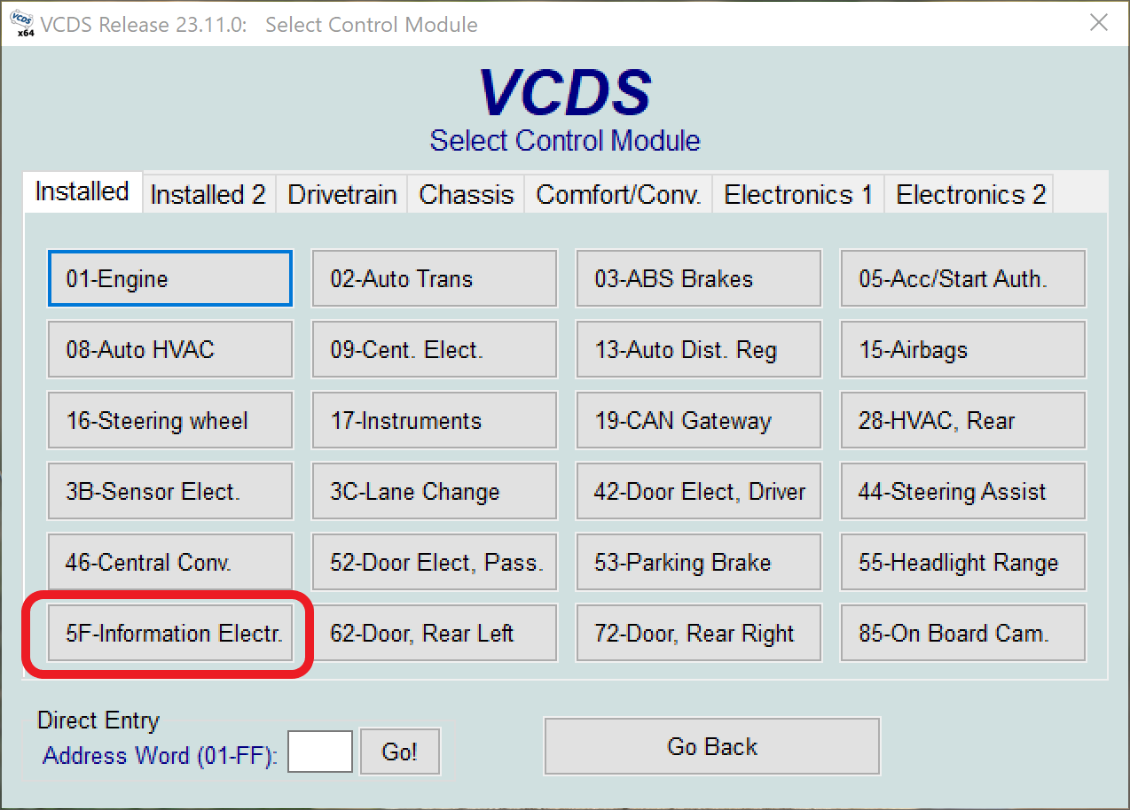 Select Information Electr. Module